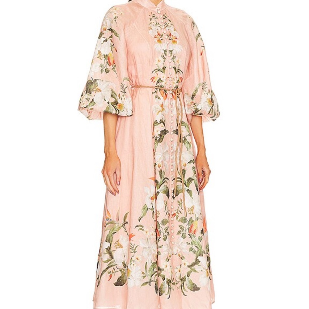 Lexi Billow Midi Dress in Pink Palm
Zimmermann